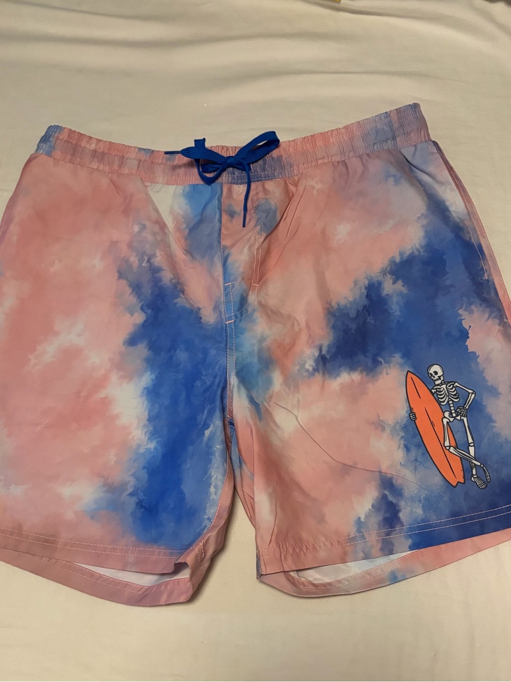 Chemistry Pink and Light Blue Tie-Dye Swim Shorts Size XL